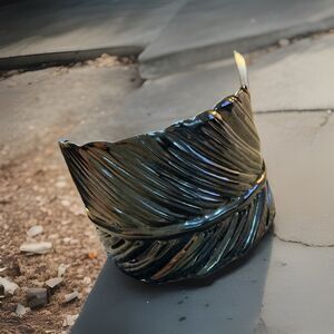 Silver Feather Cuff Bracelet